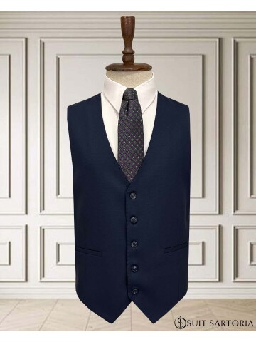 SUIT SARTORIA LACİVERT YELEKLİ TAKIM ELBİSE 252014
