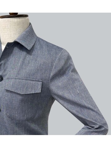 SUIT SARTORIA MAVİ 4 CEPLİ KETEN CEKET 4622