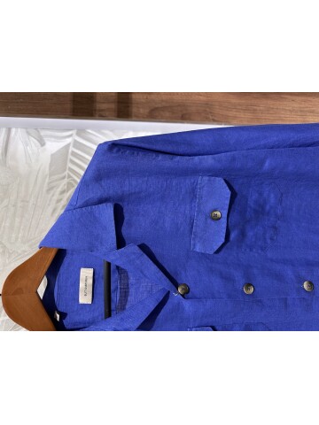 SUIT SARTORIA BLUE LINEN SHIRT 6108
