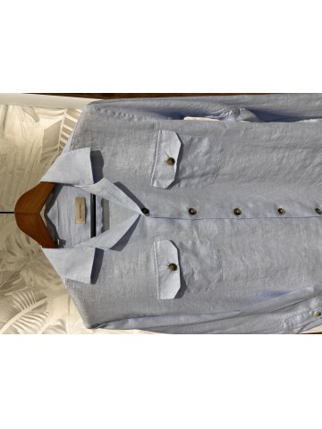 SUIT SARTORIA BLUE LINEN SHIRT 6108