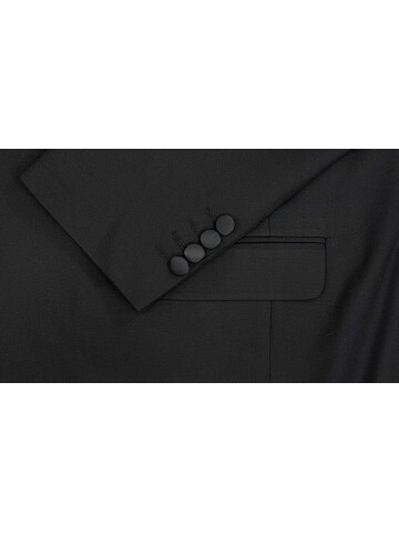 SUIT SARTORIA SİYAH BÜYÜK BEDEN ÇIKMA YAKA DAMATLIK 5539