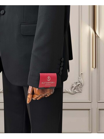 SUIT SARTORIA SİYAH BÜYÜK BEDEN ÇIKMA YAKA DAMATLIK 5539