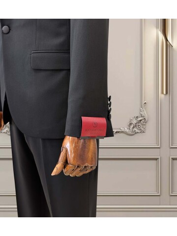 SUIT SARTORIA SİYAH ÇIKMA ŞAL YAKA DAMATLIK 5079