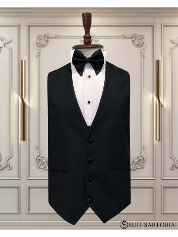 SUIT SARTORIA SİYAH ŞAL YAKA DAMATLIK 5529