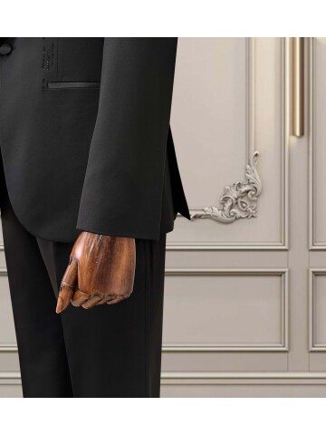 SUIT SARTORIA SİYAH ŞAL YAKA DAMATLIK 5529