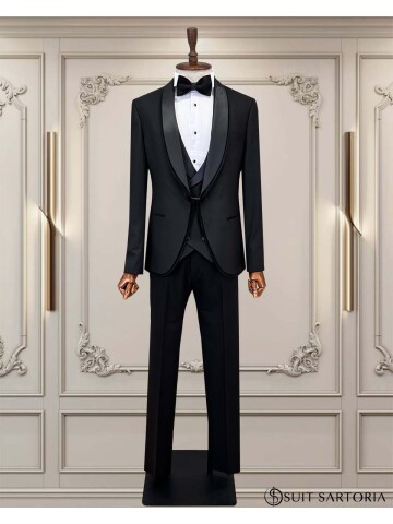 SUIT SARTORIA BLACK TUXEDO 5618
