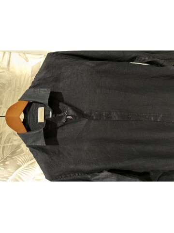 SUIT SARTORIA BLACK LINEN SHIRT 6109