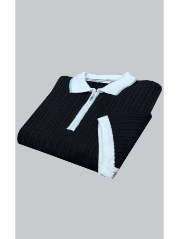 SUIT SARTORIA SİYAH KISA KOLLU TRİKO T-SHIRT 9032