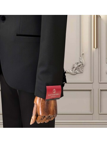 SUIT SARTORIA SİYAH ŞAL YAKA DAMATLIK 5727