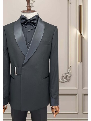 SUIT SARTORIA SİYAH ŞAL YAKA TOKALI DAMATLIK 5734