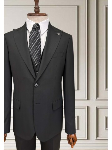 SUIT SARTORIA SİYAH YELEKLİ TAKIM ELBİSE 252014