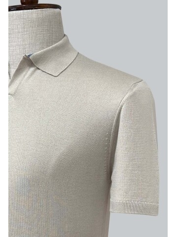 SUIT SARTORIA BEJ KISA KOLLU TRİKO T-SHIRT 9030