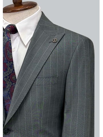SUIT SARTORIA YEŞİL ÇİZGİLİ TAKIM ELBİSE 2002/65