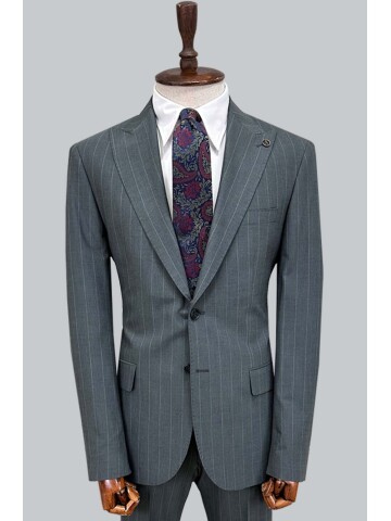 SUIT SARTORIA YEŞİL ÇİZGİLİ TAKIM ELBİSE 2002/65