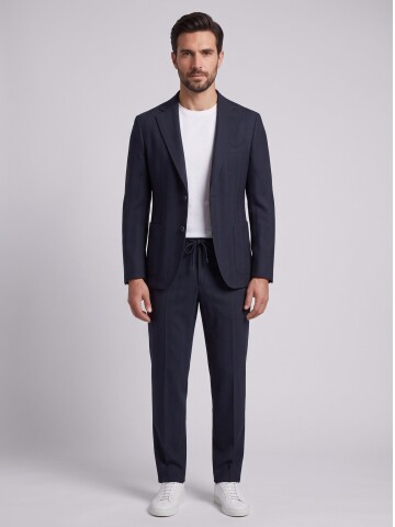 Navy Smart Casual Jacket & Trousers Mens Set