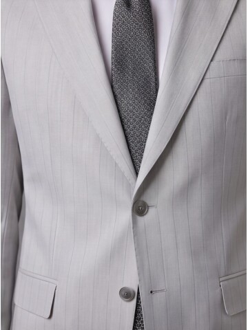 Light Grey Notch Lapel Comfort Fit Suit