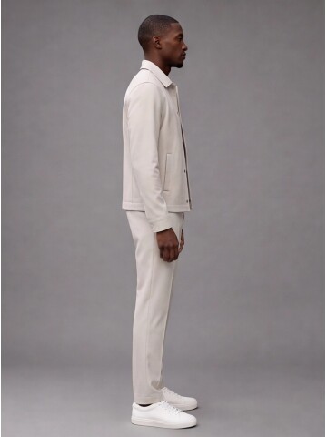 Beige Comfort Fit Performance Suit