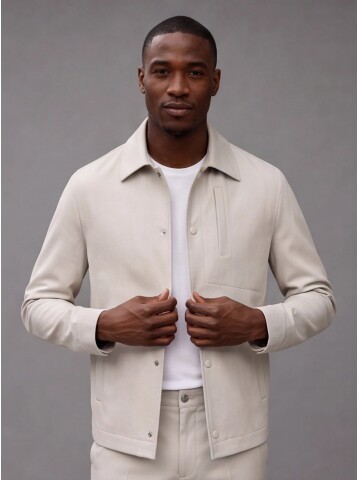 Beige Comfort Fit Performance Suit