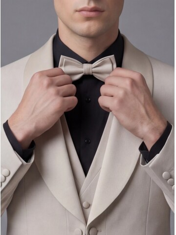 Beige Three-Piece Tuxedo