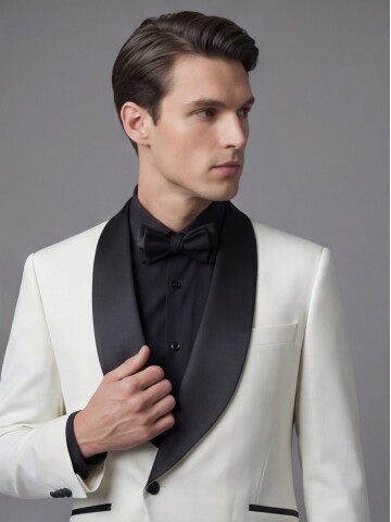 White Double-Breasted Tuxedo