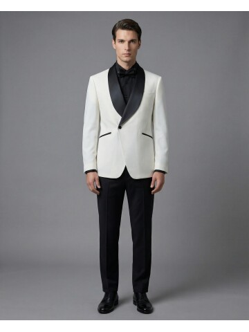 White Double-Breasted Tuxedo