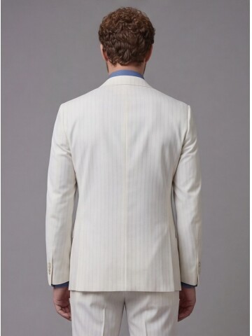 White Notch Lapel Comfort Fit Suit
