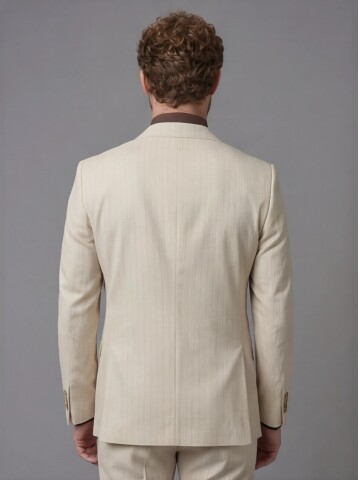 White Notch Lapel Comfort Fit Suit