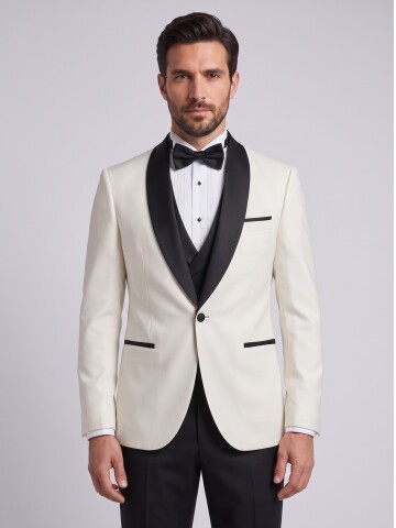 White Shawl Lapel Tuxedo