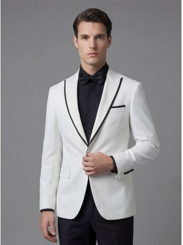 White Three-Piece Tuxedo