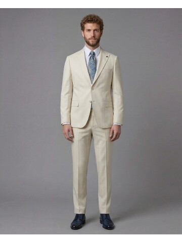 White Peak Lapel Comfort Fit Fully Lined Suit
