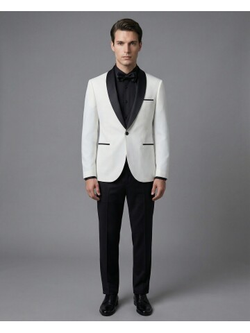White Three-Piece Tuxedo
