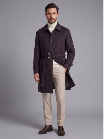 Gömlek Yaka Oversize Trench Model Flanel