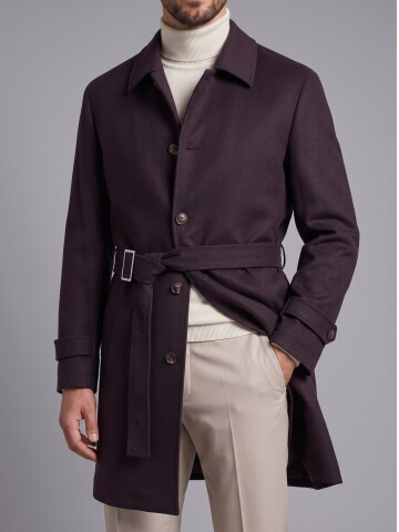 Gömlek Yaka Oversize Trench Model Flanel