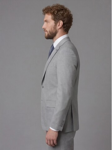 Grey Notch Lapel Comfort Fit Suit
