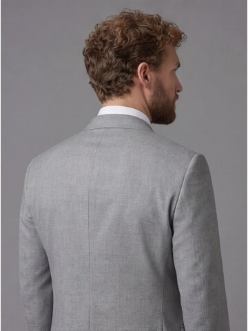 Grey Notch Lapel Comfort Fit Suit