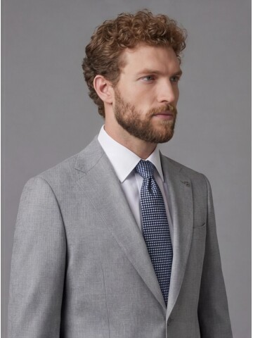 Grey Notch Lapel Comfort Fit Suit