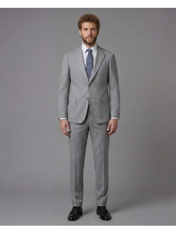 Grey Notch Lapel Comfort Fit Suit