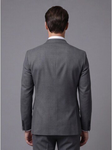 Grey Peak Lapel Double-Breasted Suit
