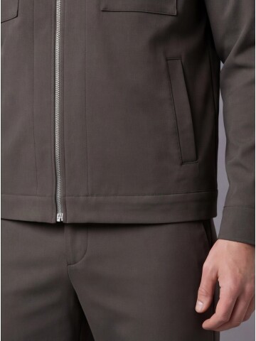 Haki Safari Cep Comfort Fit Fermuarlı Spor Takım