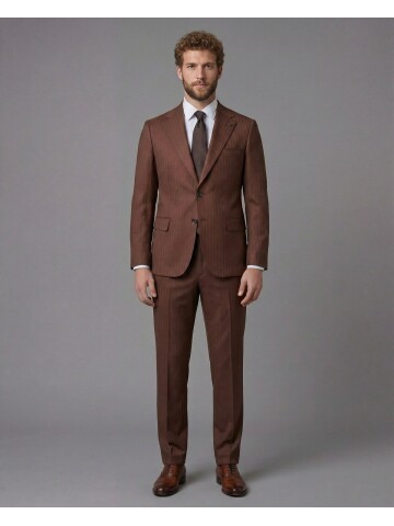 Terracotta Notch Lapel Comfort Fit Suit