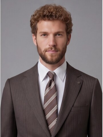Dark Brown Notch Lapel Comfort Fit Suit