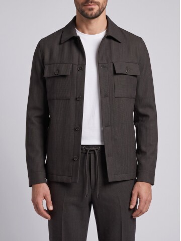 Dark Brown Safari Jacket & Trousers Mens Set