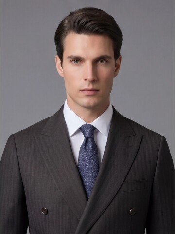 Dark Brown Peak Lapel Double-Breasted Suit