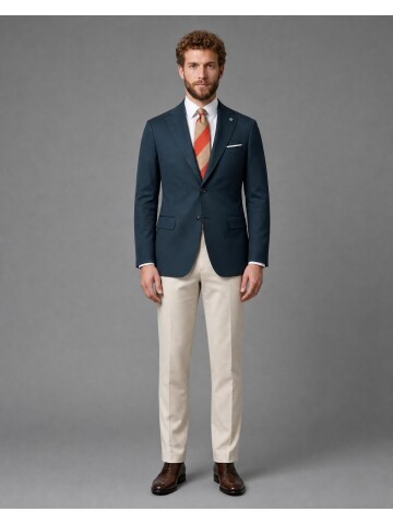 Koyu Yeşil Sivri Yaka Slim Fit Kombinli Erkek Takım Elbise
