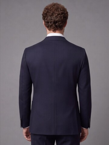 Navy Blue Comfort Fit Double-Breasted Suit
