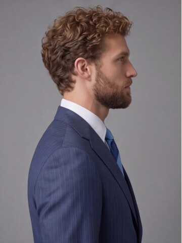 Navy Blue Notch Lapel Comfort Fit Suit