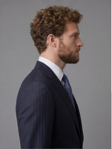 Navy Blue Notch Lapel Comfort Fit Suit