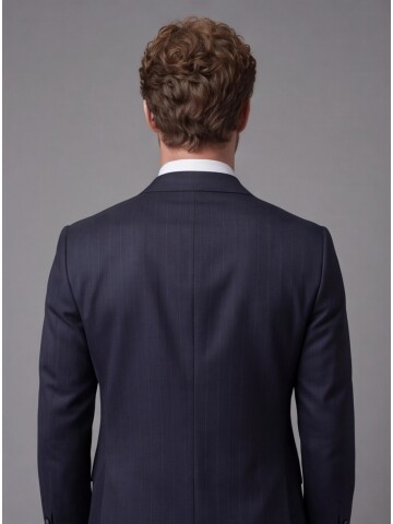 Navy Blue Notch Lapel Comfort Fit Suit
