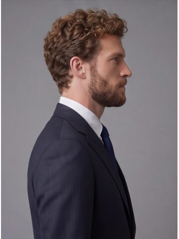 Navy Blue Notch Lapel Comfort Fit Suit