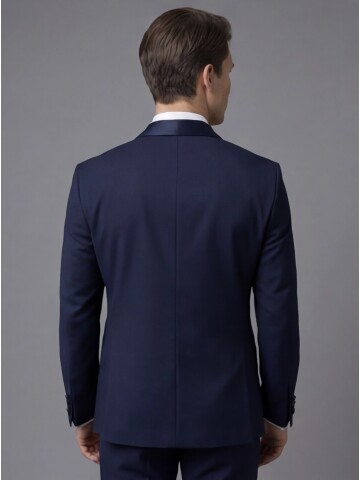 Navy Blue Three-Piece Tuxedo
